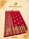PURE MIX KANCHIPURAM RED WITH GOLD