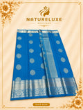 PURE MIX KANCHIPURAM SKY BLUE WITH GOLD