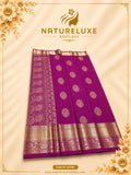 PURE MIX KANCHIPURAM KUNGUMAM WITH GOLD