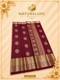 PURE MIX KANCHIPURAM BROWN WITH GOLD