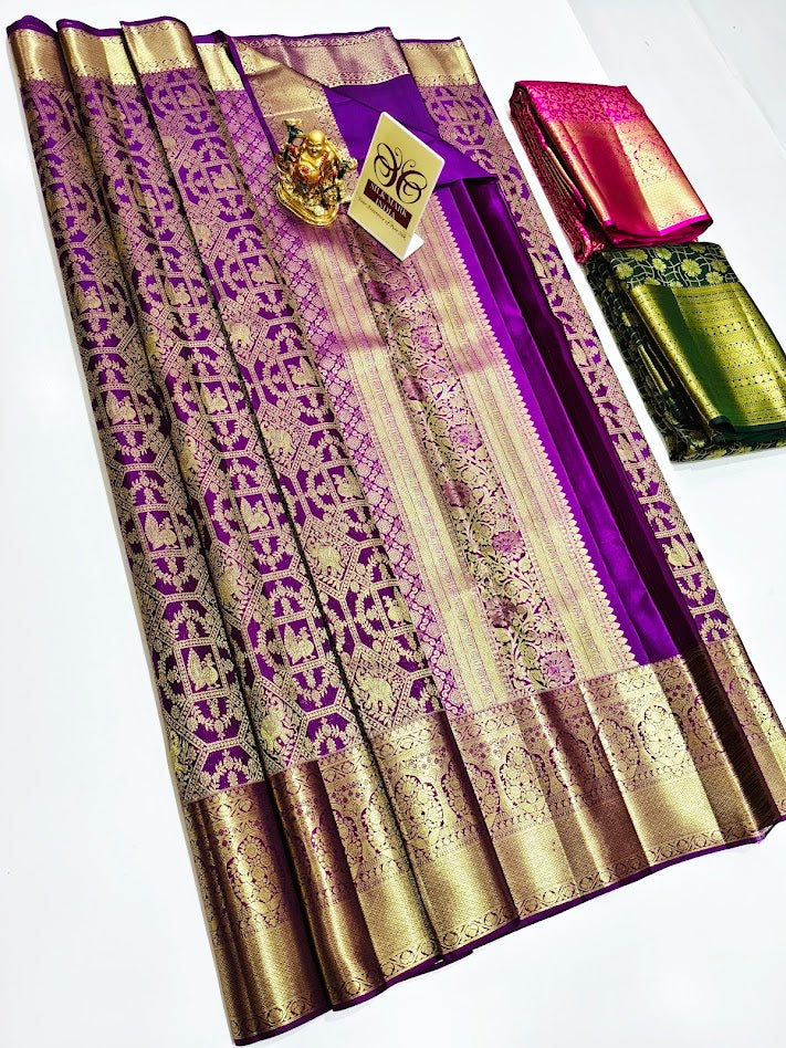 KANCHIPURAM PURE WEDDING SILK SAREES