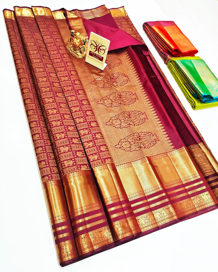 KANCHIPURAM PURE WEDDING SILK SAREES ( PRE ORDER)