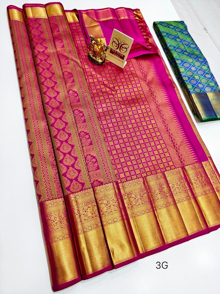 KANCHIPURAM PURE WEDDING SILK SAREES ( PRE ORDER)