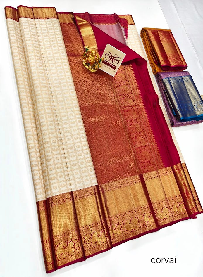 KANCHIPURAM PURE WEDDING SILK SAREES ( PRE ORDER)