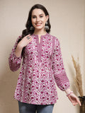 Floral Printed Cotton Empire Top