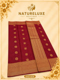 PURE PATTU KANCHIPURAM WITH SILK MARK CERTIFICATE RED WITH GOLD