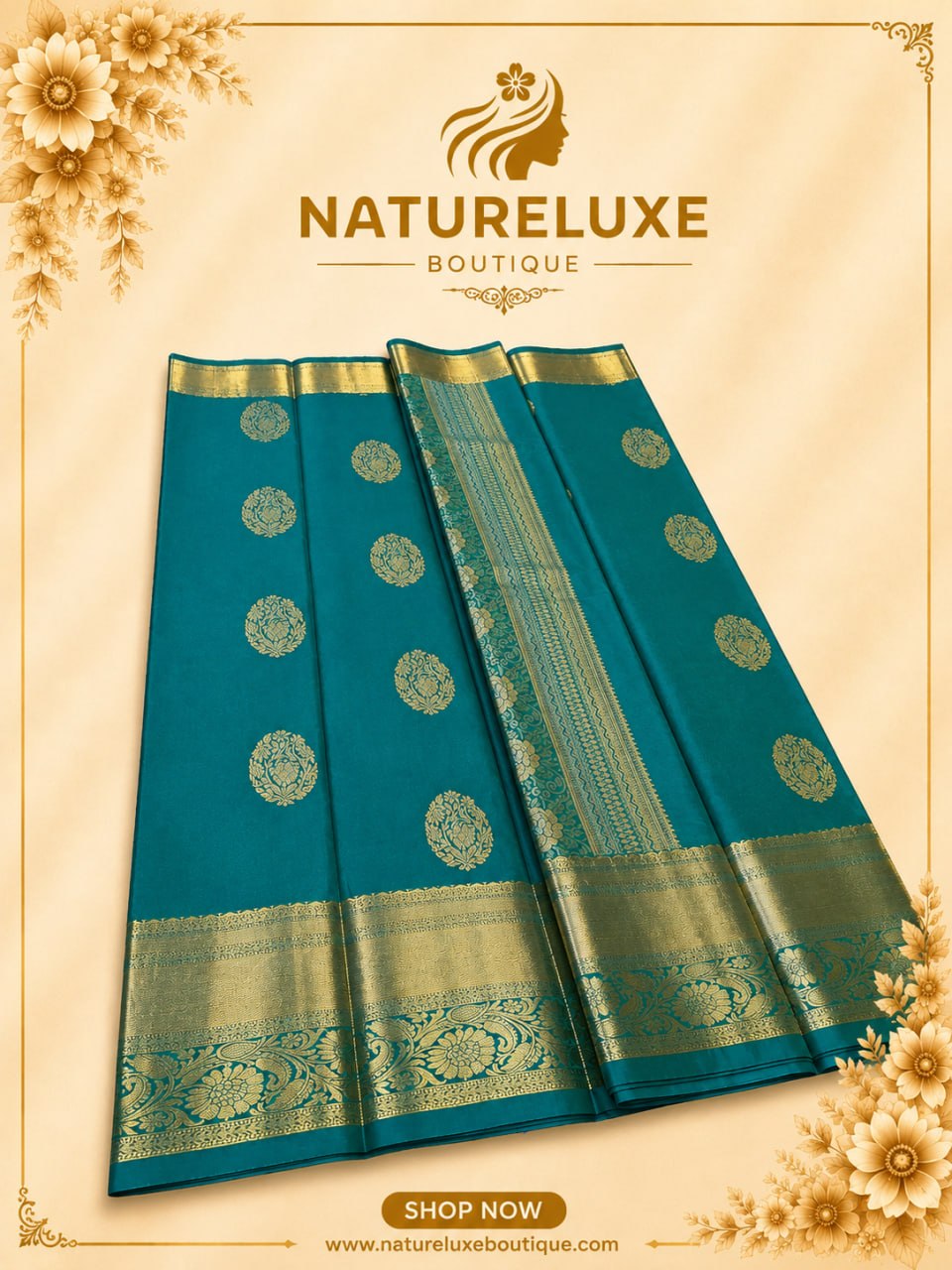 PURE MIX KANCHIPURAM TURQOISE GREEN DUALTONE